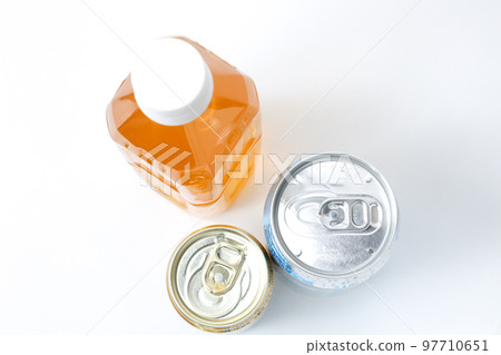 Drinking water, PET bottles, Juice, Drink cans, Aluminum cans, Beverages, Drinks, Bottles, Drinks, Drinks, Pull tabs 97710651