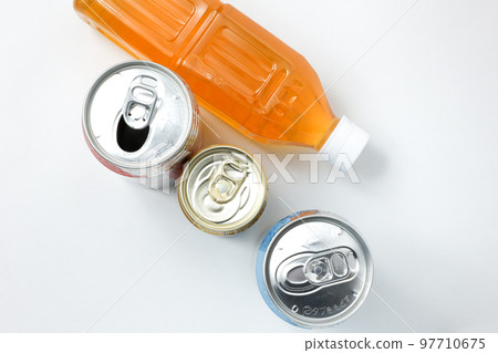 Drinking water, PET bottles, Juice, Drink cans, Aluminum cans, Beverages, Drinks, Bottles, Drinks, Drinks, Pull tabs 97710675