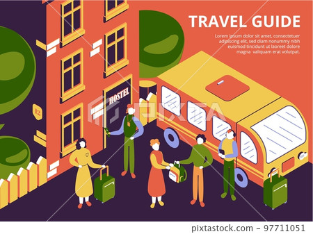 Travel Guide Isometric Illustration 97711051