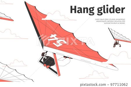 Hang Glider Illustration 97711062