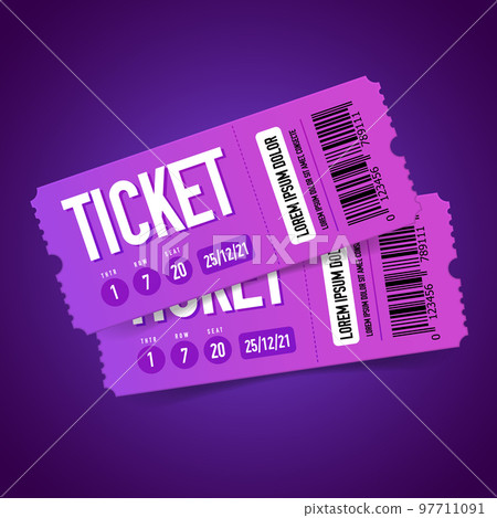 Event Tickets Realistic Composition Event Tickets Realistic Composition 97711091
