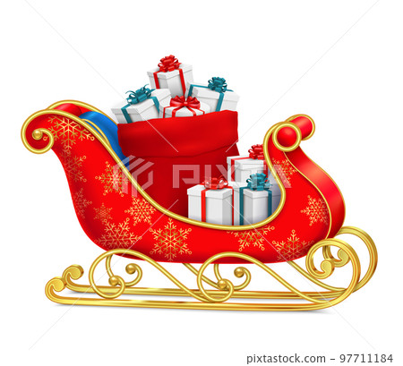 Christmas Gifts Sleigh Composition Christmas Gifts Sleigh Composition 97711184