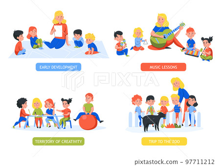 Kindergarten Flat Compositions Set 97711212