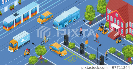 Electric Transport Background 97711244