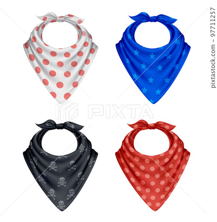 Bandana Polkadot Pattern Set 97711257