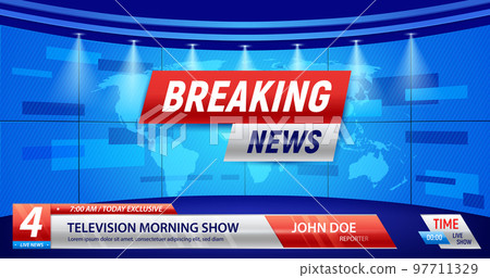 Breaking News TV Background Breaking News TV Background 97711329