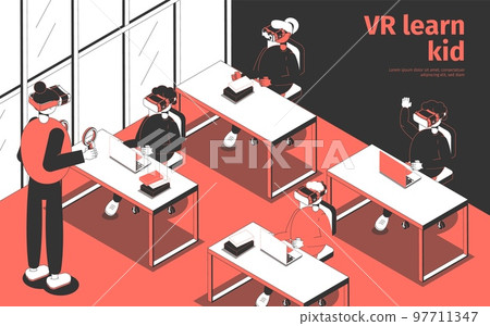 Virtual Reality School Illustration 97711347