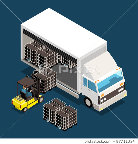 Logistics Custom Isometric Composition Logistics Custom Isometric Composition 97711354