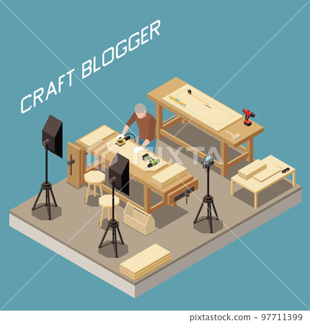 Vlogging Isometric Composition 97711399