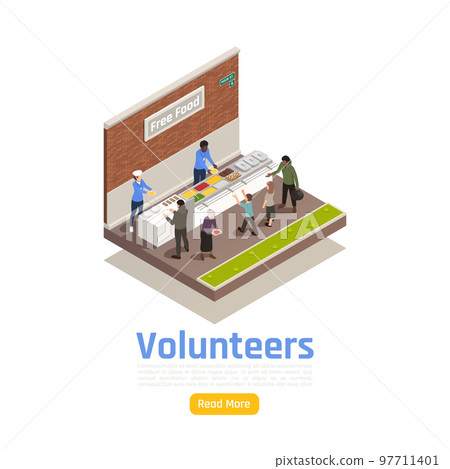 Volunteers Counter Circle Background 97711401