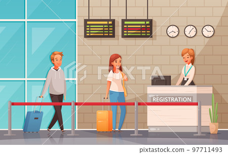 Airport Cartoon Background 97711493