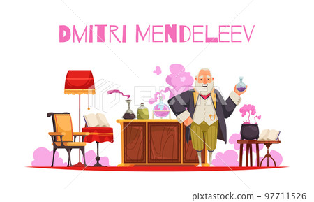 Doodle Mendeleev Chemistry Composition Doodle Mendeleev Chemistry Composition 97711526