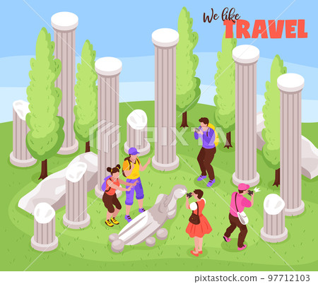 Travel Isometric Composition 97712103