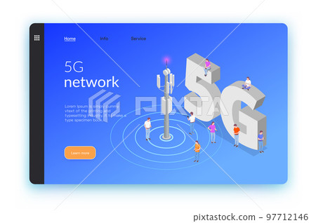 Wireless Technologies Isometric Banner 97712146