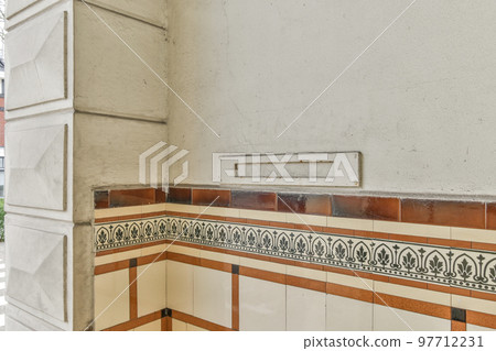 Luxury staircase hall of special design in an elegant house Luxury staircase hall of special design in an elegant house 97712231