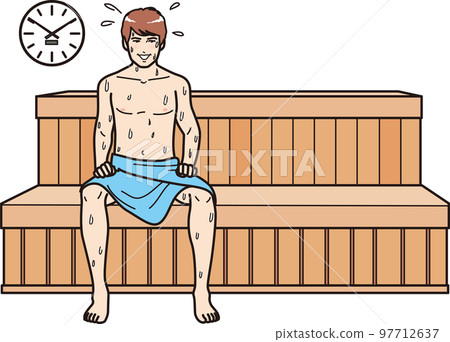 young people in sauna young people in sauna 97712637