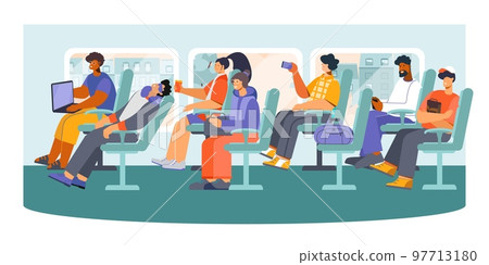 Transport Bus Flat Composition 97713180