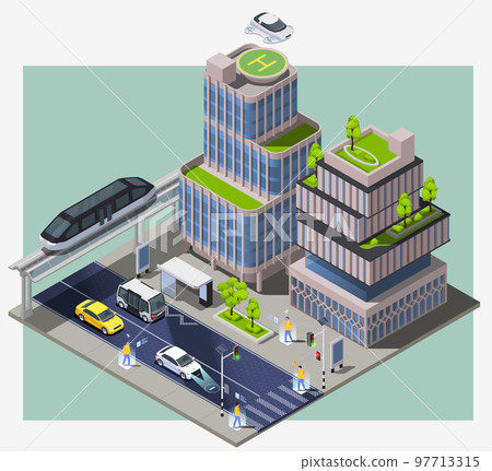 Futuristic City Technologies Composition Futuristic City Technologies Composition 97713315