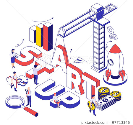 Business Startup 3d Design Concept 97713346