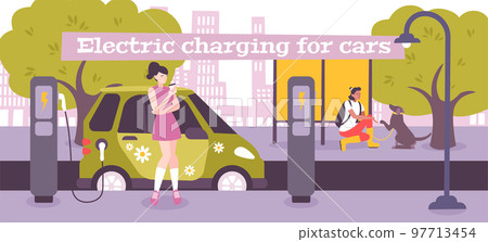 Electric Car Charging Composition 97713454