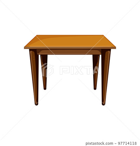 space wood table cartoon vector illustration 97714118