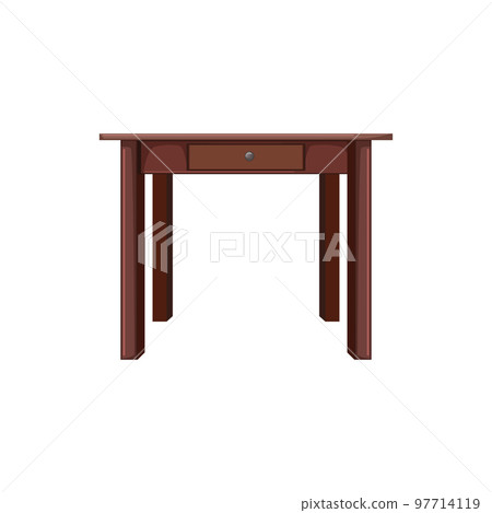 old wood table cartoon vector illustration 97714119