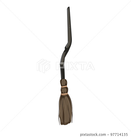 holiday witch broom cartoon vector illustration 97714135