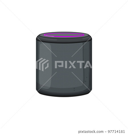 internet smart speaker cartoon vector illustration internet smart speaker cartoon vector illustration 97714181