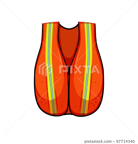 security safe vest cartoon vector illustration 97714340