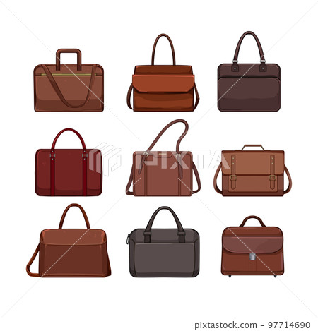 business bag set cartoon vector illustration 97714690