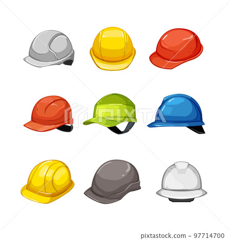 helmet builder set cartoon vector illustration 97714700