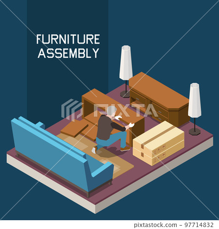 Carpentry Isometric Composition Carpentry Isometric Composition 97714832