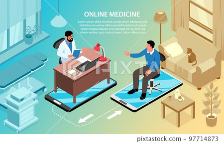 Online Medicine Horizontal Background Online Medicine Horizontal Background 97714873
