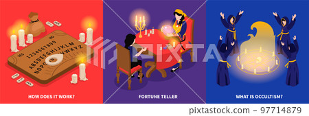 Occultism Isometric Design Concept 97714879
