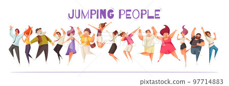 Jumping People Concept Jumping People Concept 97714883