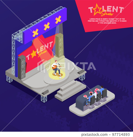 Isometric Talent Show Composition Isometric Talent Show Composition 97714893