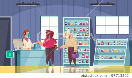 Pharmacy Store Background Pharmacy Store Background 97715292