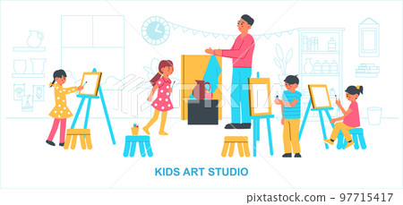 Kids Art Studio Composition Kids Art Studio Composition 97715417