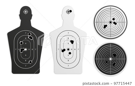 Realistic Shooting Targets Set 97715447
