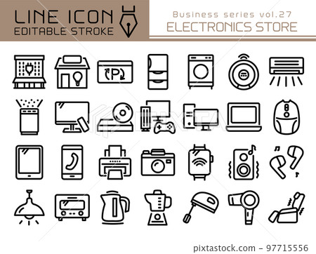 Line icon business series vol.27 electronics mass retailer Line icon business series vol.27 electronics mass retailer 97715556