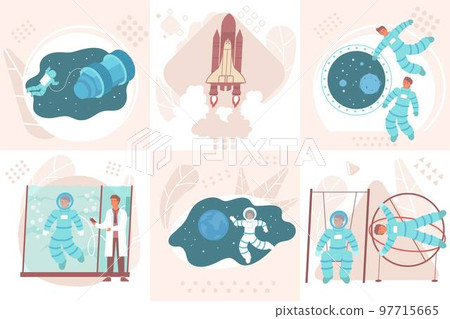 Flat Astronauts Design Concept Flat Astronauts Design Concept 97715665