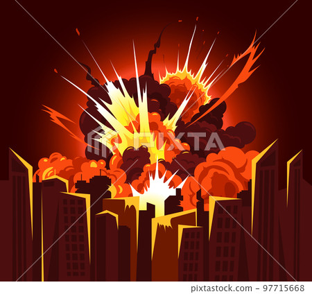 Bomb Explosion City Composition Bomb Explosion City Composition 97715668