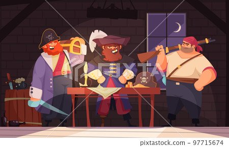 Pirates Meeting Doodle Composition Pirates Meeting Doodle Composition 97715674