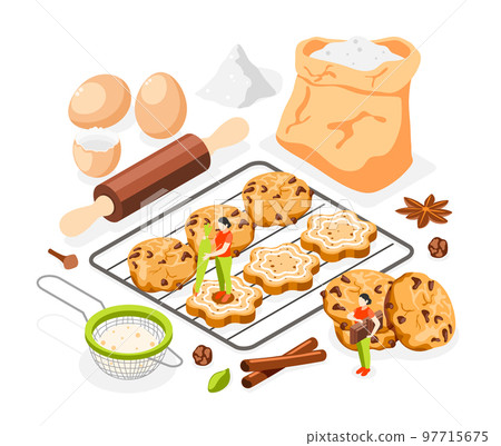 Sweet Bakery Isometric Composition Sweet Bakery Isometric Composition 97715675