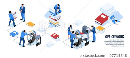 Unorganized Office Work Infographics 97715848