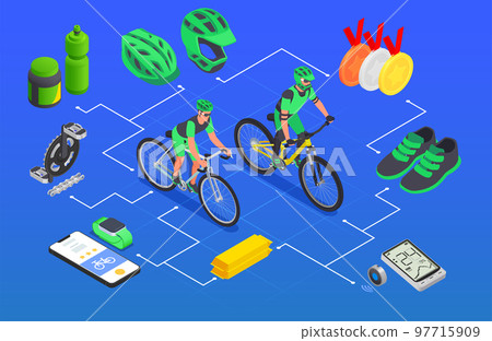 Sport Cycling Flowchart Composition 97715909