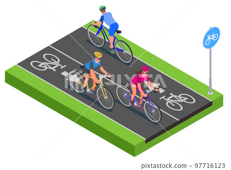Bicycle Isometric Illustration Bicycle Isometric Illustration 97716123