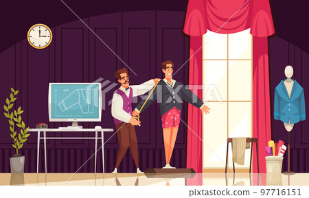 Cartoon Atelier Illustration 97716151