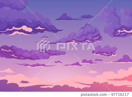 Evening Cloudy Sky Background 97716217