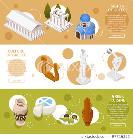 Greece Isometric Banners Greece Isometric Banners 97716235